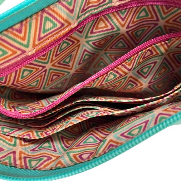 HOBO Vida Aqua Blue Leather Wristlet Bag - Picture 6 of 8